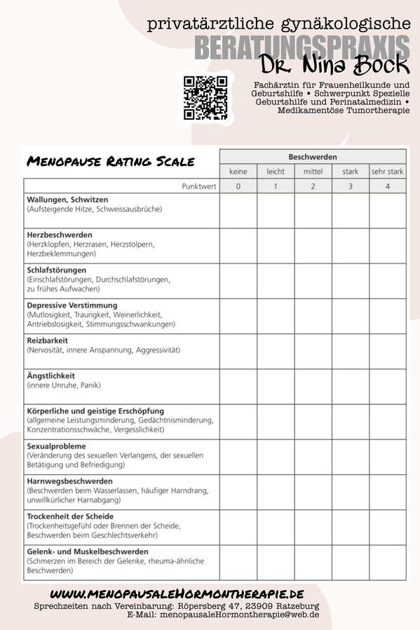 Menopause Rating Scale Menopause Rating Scale